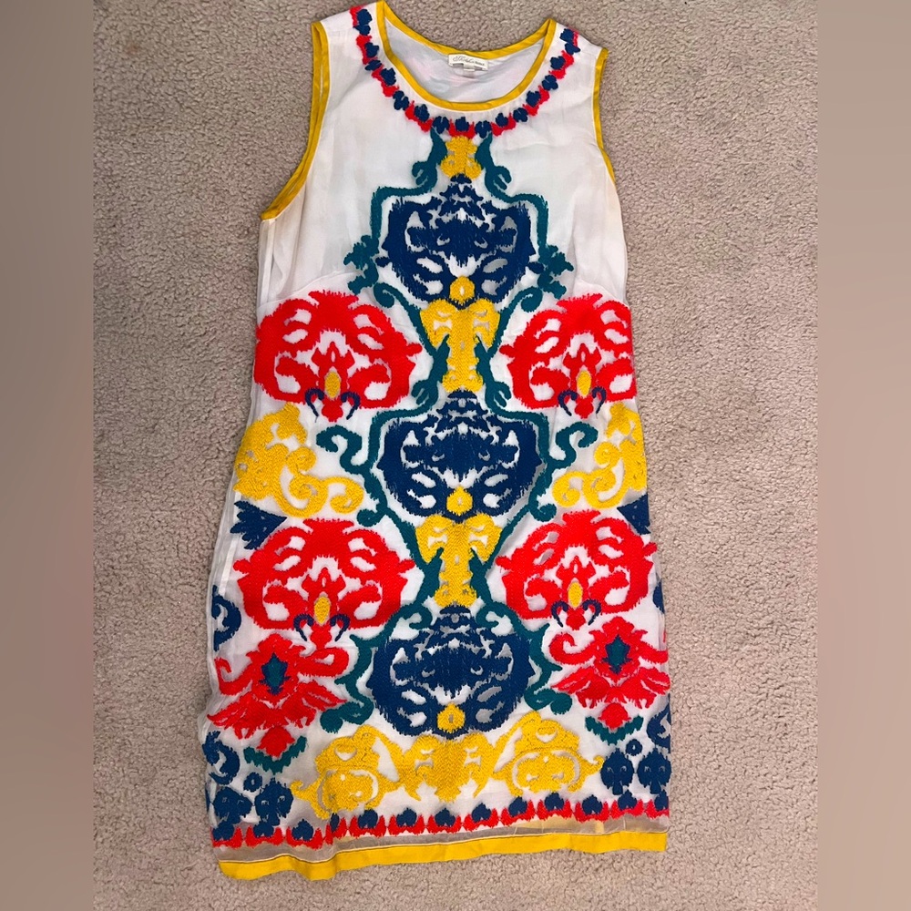 Shoshanna Size 6 multicolor embroidered dress
